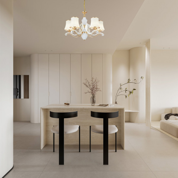 Люстра подвесная с плафонами 303987/5 Wh/Gd Arte Milano (Артемилано)