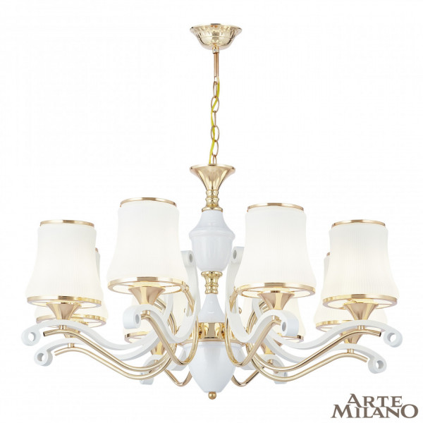 Люстра подвесная с плафонами 303987/8 Wh/Gd Arte Milano