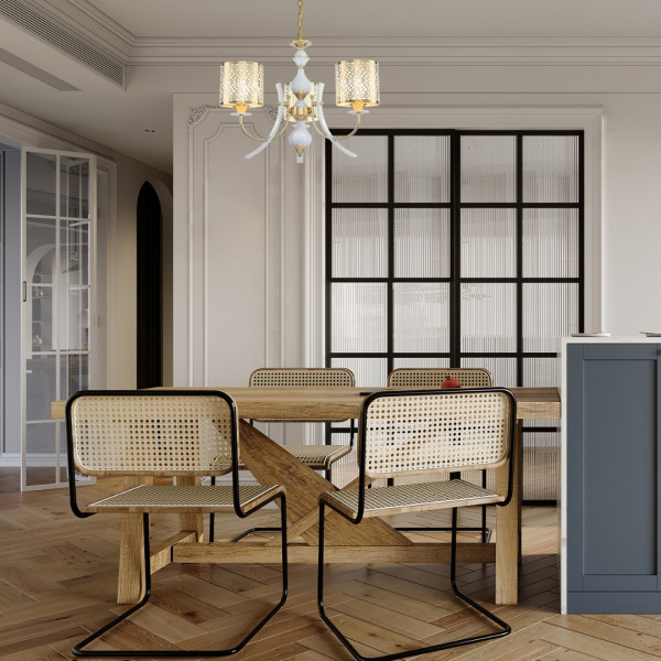 Люстра подвесная с плафонами 306067/3 Wh/Gd Arte Milano