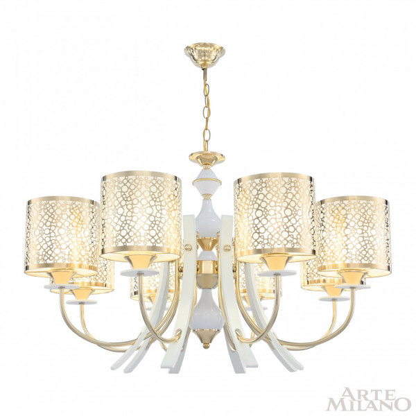 Люстра подвесная с плафонами 306067/8 Wh/Gd Arte Milano