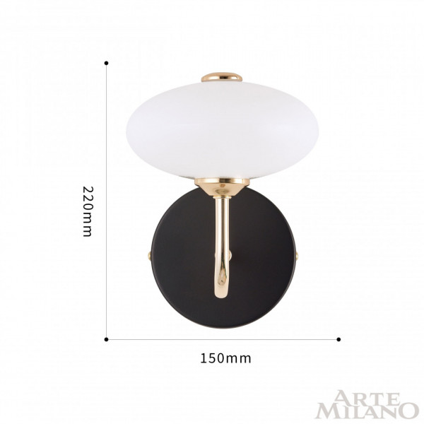 Бра светодиодные 273908/1B BK/GD Arte Milano