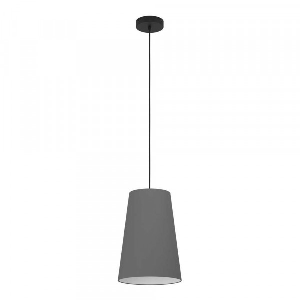 390135 Подвес PETROSA, 1x40W(E27), сталь, черный, текстиль, серый, белый