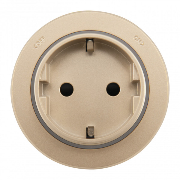 Трековая розетка, 16A 250V 397951TS/ES Gold