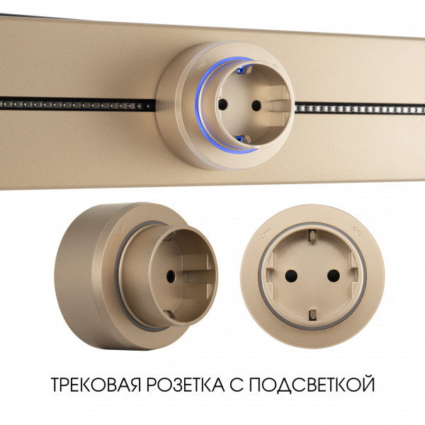 Трековая розетка, 16A 250V 397951TS/ES Gold