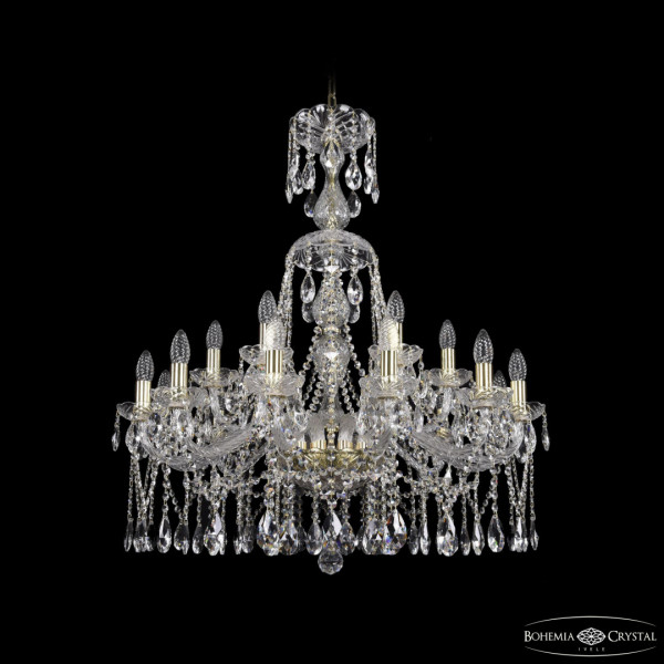 Люстра хрустальная 1413/12+6/300/XL-95 G