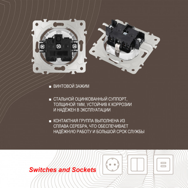 Розетка с заземлением и шторками, 16A 250V 202.40-1.white