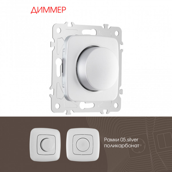 Диммер, 500W 205.48-1.silver