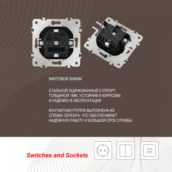 Розетка с заземлением, шторками и защитной крышкой, 16A 250V 206.41-1.black