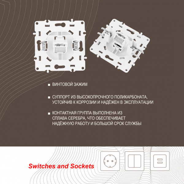 Розетка интернет, RJ45 217.45-1.white
