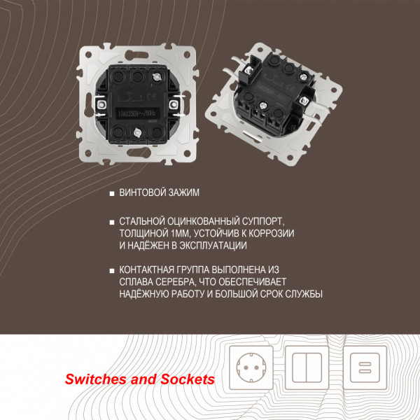 Кнопка дверного звонка, 10A 250V 206.36-1.white