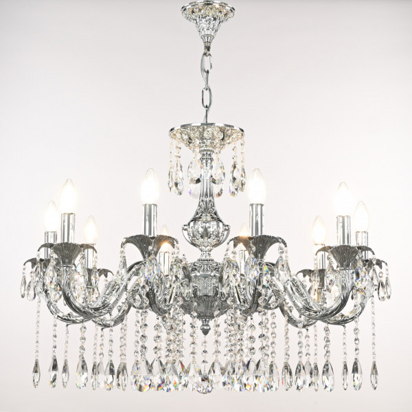 Люстра с хрустальными подвесками AL79101/10/250 A Ni Bohemia Ivele Crystal