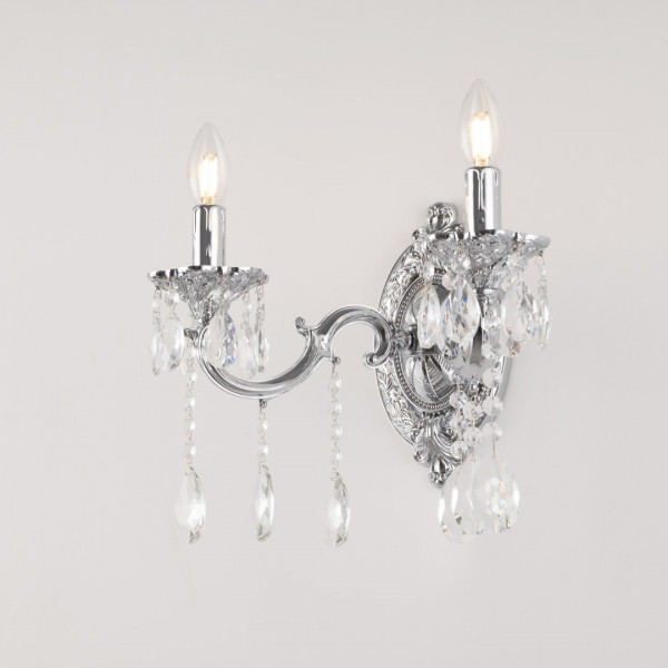 Бра с хрустальными подвесками AL7801B10/2/175 A Ni Bohemia Ivele Crystal