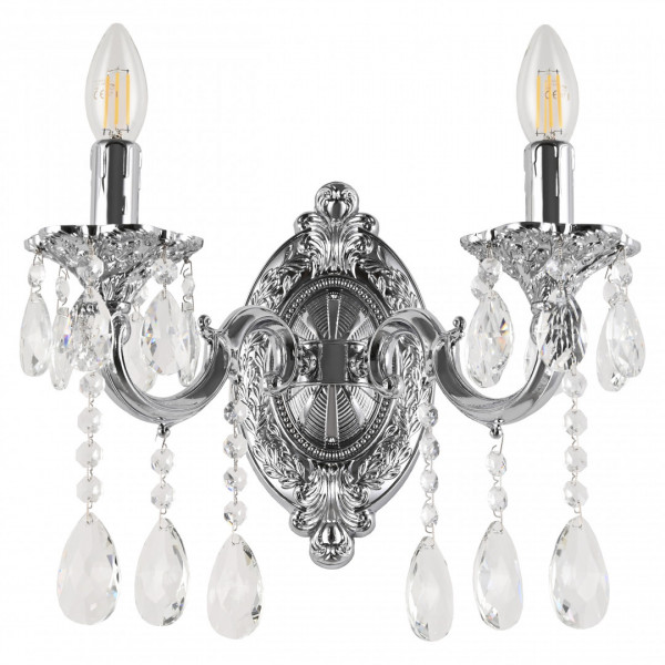 Бра с хрустальными подвесками AL7801B10/2/175 A Ni Bohemia Ivele Crystal