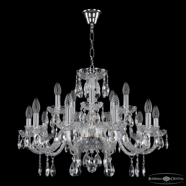 Люстра хрустальная 117/10+5/240 Ni Bohemia Ivele Crystal