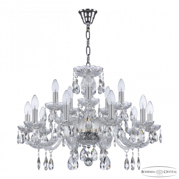 Люстра хрустальная 117/10+5/240 Ni Bohemia Ivele Crystal