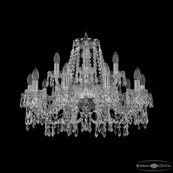 Люстра хрустальная 1403/10+5/240 Ni Bohemia Ivele Crystal