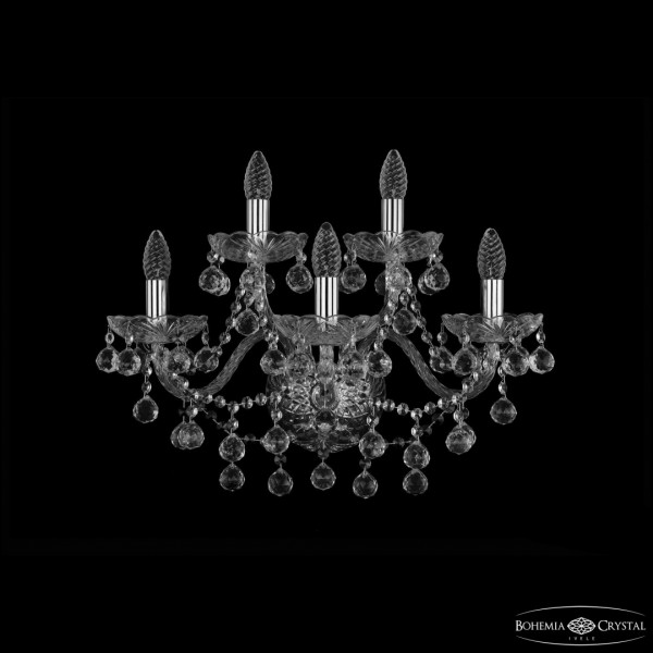 Бра хрустальные 1409B/3+2/195/XL Ni Bohemia Ivele Crystal