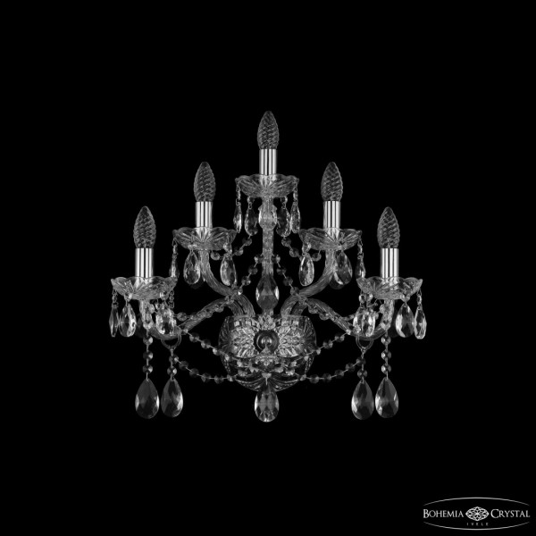 Бра хрустальные 1413B/2+2+1/200/XL Ni Bohemia Ivele Crystal