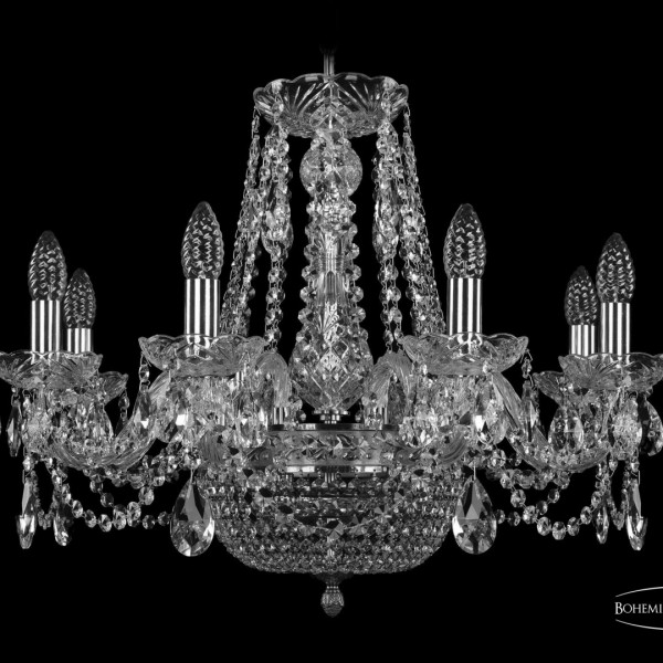 Люстра хрустальная 1450/8/160/250 Ni Bohemia Ivele Crystal