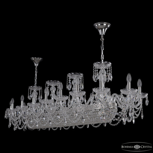 Люстра хрустальная 1453/18/195/1500 Ni Bohemia Ivele Crystal
