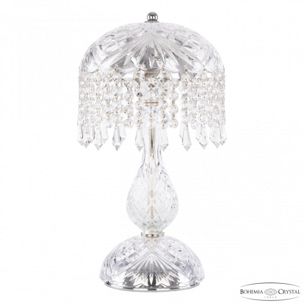 Настольная лампа хрустальная 14781L1/22 Ni Drops Bohemia Ivele Crystal