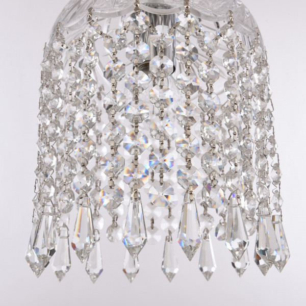 Подвесной светильник с хрусталём 14781P/16 Ni Drops Bohemia Ivele Crystal