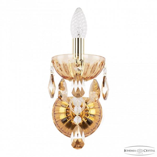 Бра хрустальные 5413B/1/165 G Amber/M-1H K721 Bohemia Ivele Crystal