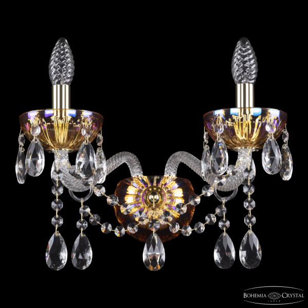 Бра хрустальные 5413B/2/165 G Shampan/M-1H Bohemia Ivele Crystal