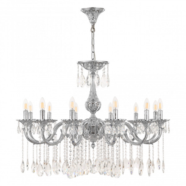 Люстра с хрустальными подвесками AL78101/12/300 A Ni Bohemia Ivele Crystal