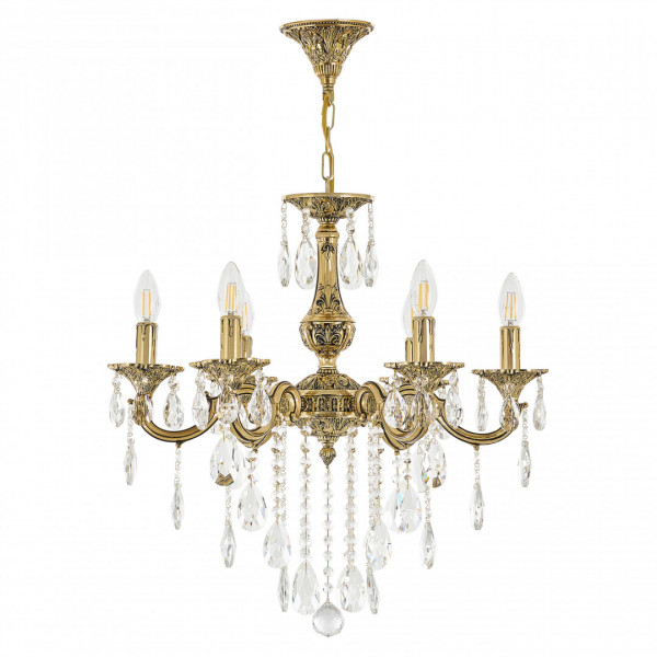 Люстра с хрустальными подвесками AL78101/6/175 B GB Bohemia Ivele Crystal