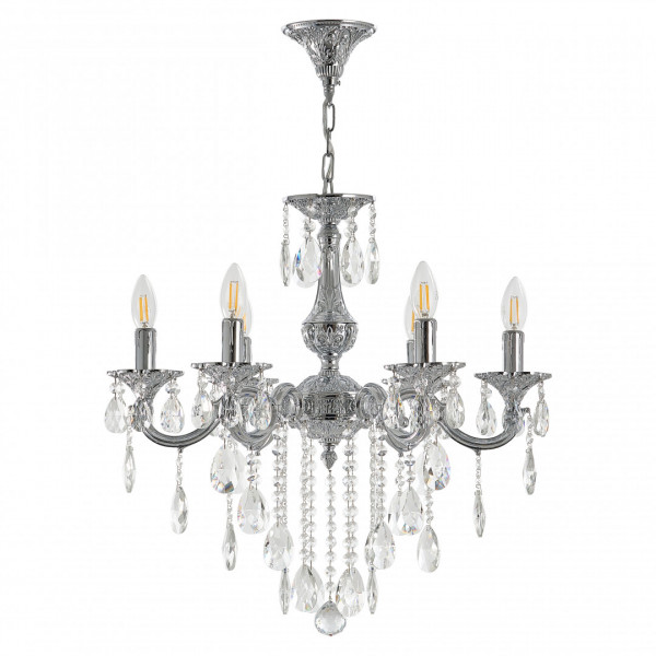 Люстра с хрустальными подвесками AL78101/6/175 B Ni Bohemia Ivele Crystal