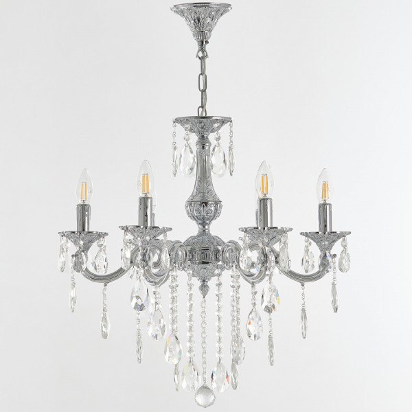 Люстра с хрустальными подвесками AL78101/6/175 B NW Bohemia Ivele Crystal