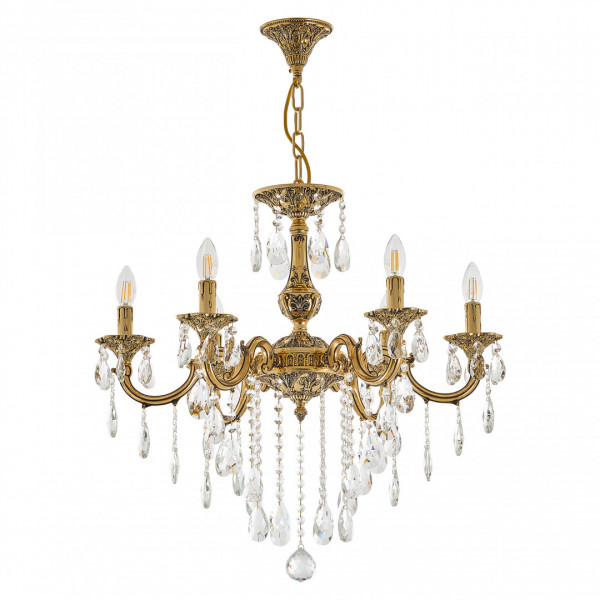 Люстра с хрустальными подвесками AL78101/6/210 B GB Bohemia Ivele Crystal