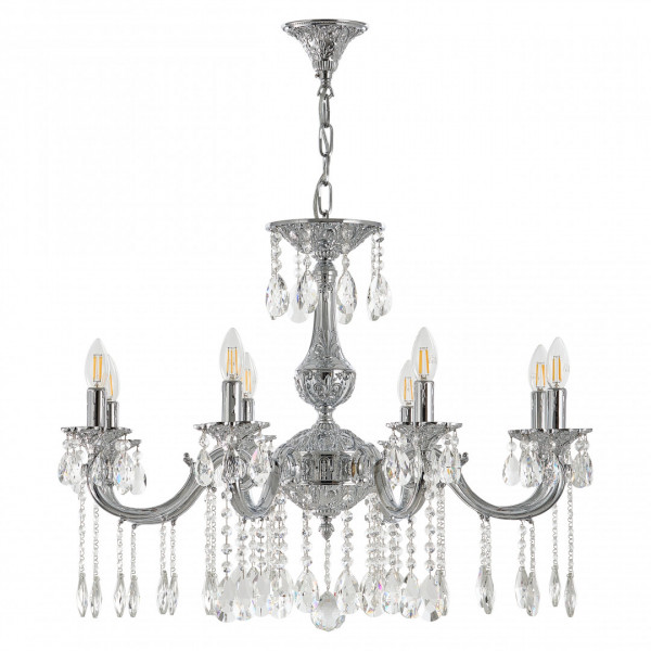 Люстра с хрустальными подвесками AL78101/8/250 A Ni Bohemia Ivele Crystal