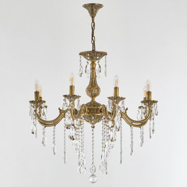Люстра с хрустальными подвесками AL78101/8/250 B FP Bohemia Ivele Crystal