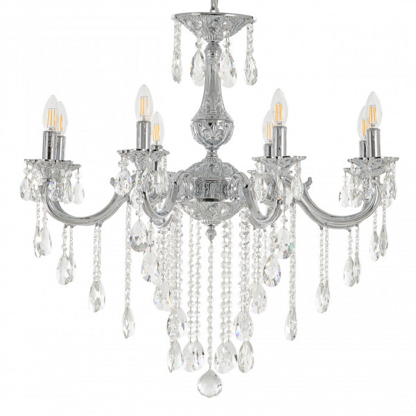 Люстра с хрустальными подвесками AL78101/8/250 B NW Bohemia Ivele Crystal