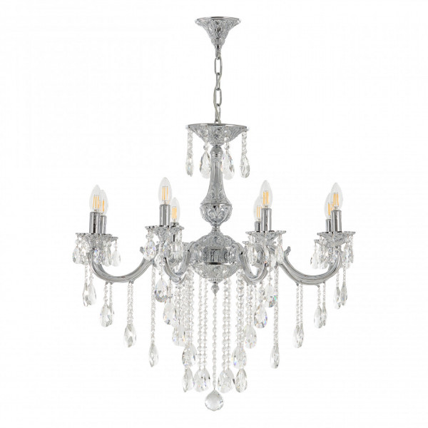 Люстра с хрустальными подвесками AL78101/8/250 B NW Bohemia Ivele Crystal