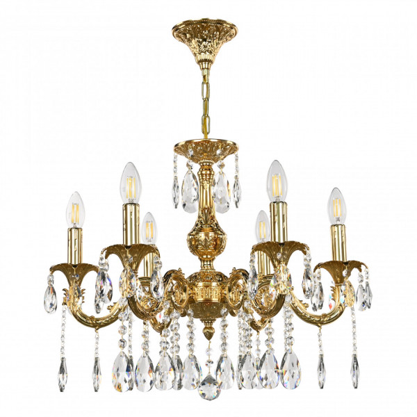 Люстра с хрустальными подвесками AL79101/6/175 A G Bohemia Ivele Crystal