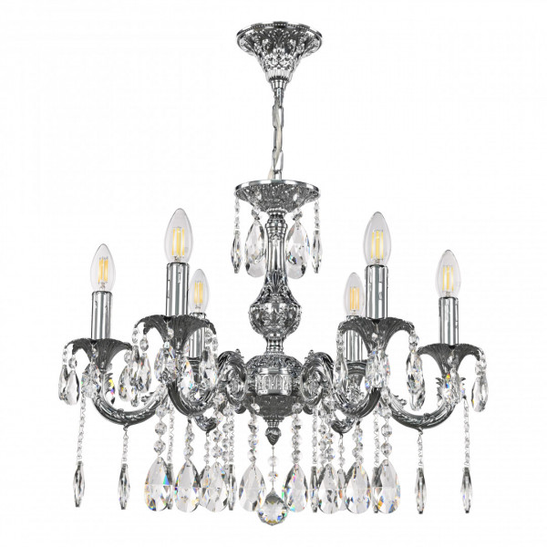 Люстра с хрустальными подвесками AL79101/6/175 A Ni Bohemia Ivele Crystal