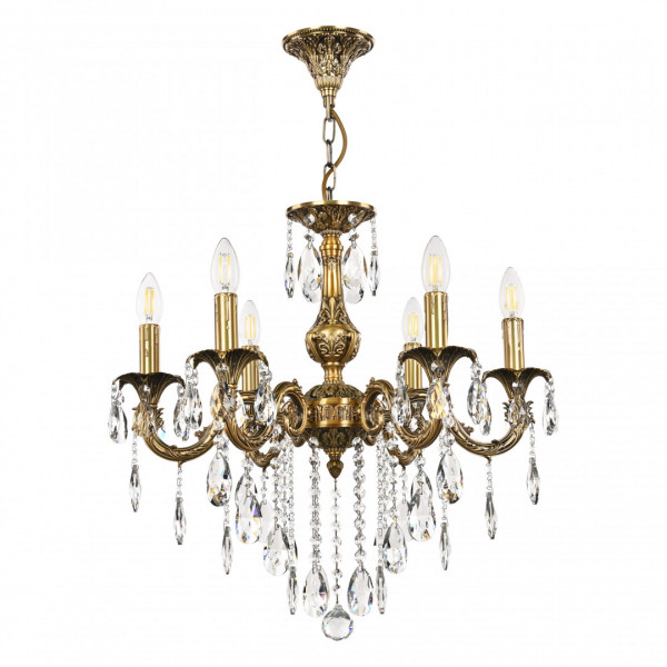 Люстра с хрустальными подвесками AL79101/6/175 B FP Bohemia Ivele Crystal