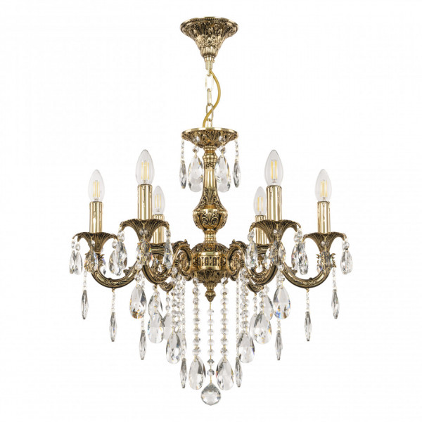 Люстра с хрустальными подвесками AL79101/6/175 B GB Bohemia Ivele Crystal