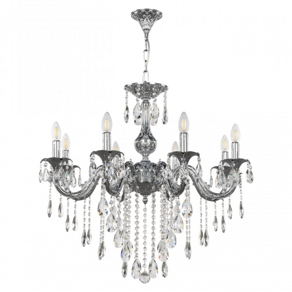 Люстра с хрустальными подвесками AL79101/8/250 B Ni Bohemia Ivele Crystal