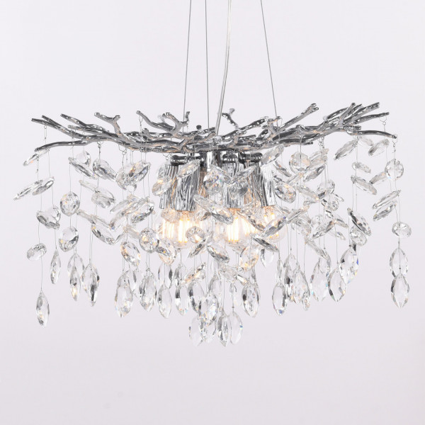 Люстра с хрустальными подвесками 230110.480.6.E14.D CR Arte Milano