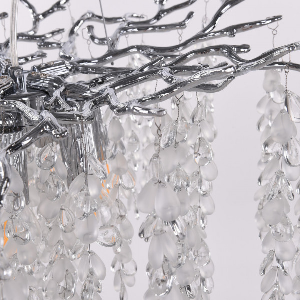 Люстра с стеклянными подвесками в виде винограда 230110.480.6.E14.H CR Arte Milano