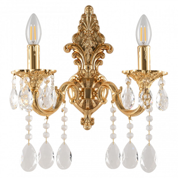 Бра с хрустальными подвесками AL7801B14/2/175 A G Bohemia Ivele Crystal