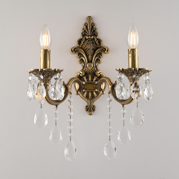 Бра с хрустальными подвесками AL7801B14/2/175 B FP Bohemia Ivele Crystal