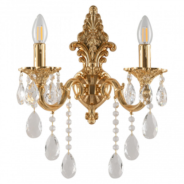 Бра с хрустальными подвесками AL7801B14/2/175 B G Bohemia Ivele Crystal