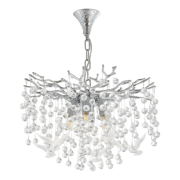 Люстра в виде веточек 230115.480.6.E14.F2 CR BRD-Clear Arte Milano