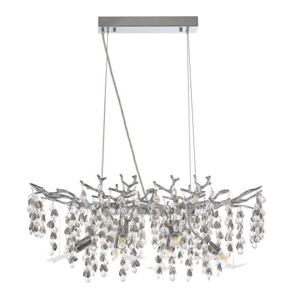 Люстра в виде веточек 230210.700.6.E14.H3 CB Clear-Smoky BUT-Clear Arte Milano