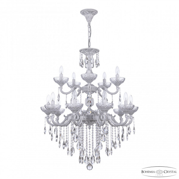 Люстра хрустальная AL78101/10+5/250/2D B WMN P Clear/M-1F Bohemia Ivele Crystal
